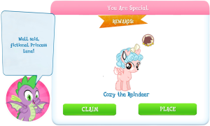 Cozy the Reindeer Rewarded.png