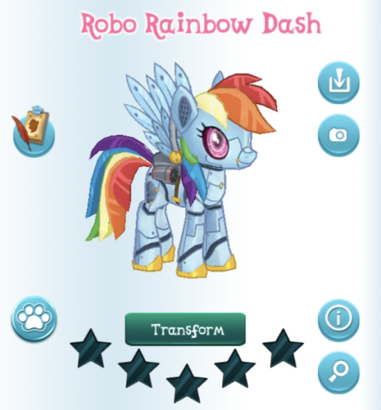 File:Robo Rainbow Dash in-game.png