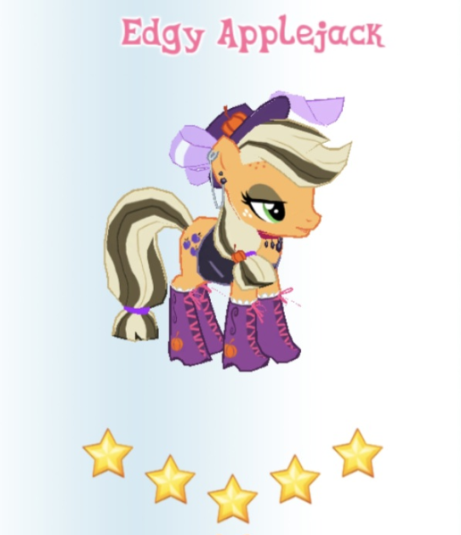 File:Edgy Applejack in-game.png