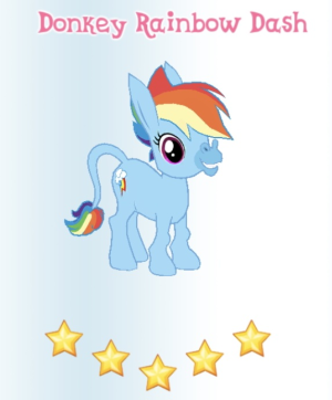 Donkey Rainbow Dash in-game.png
