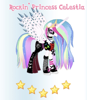 Rockin' Princess Celestia in-game.png
