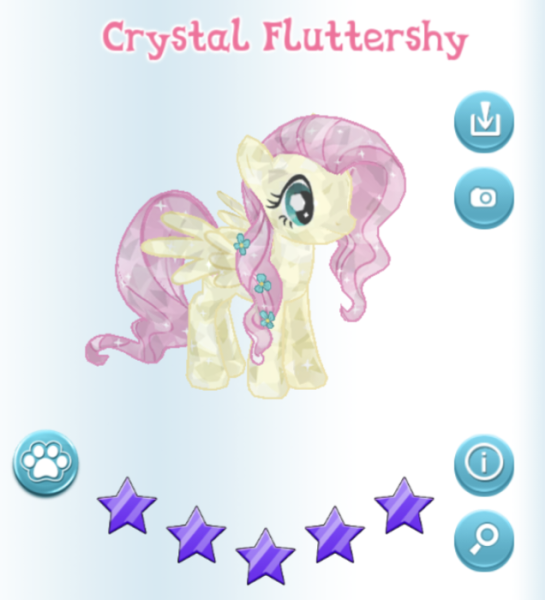 File:Crystal Fluttershy in-game.png
