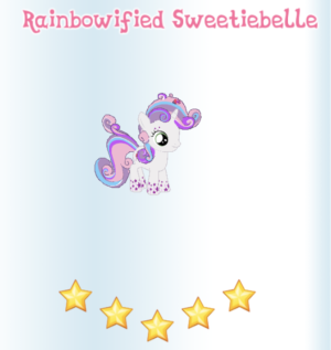 Rainbowified Sweetie Belle in-game.png
